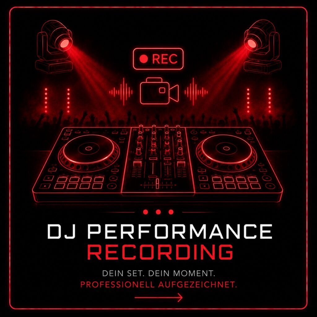 DJ Performance Recording mit professioneller Licht- und Soundtechnik.